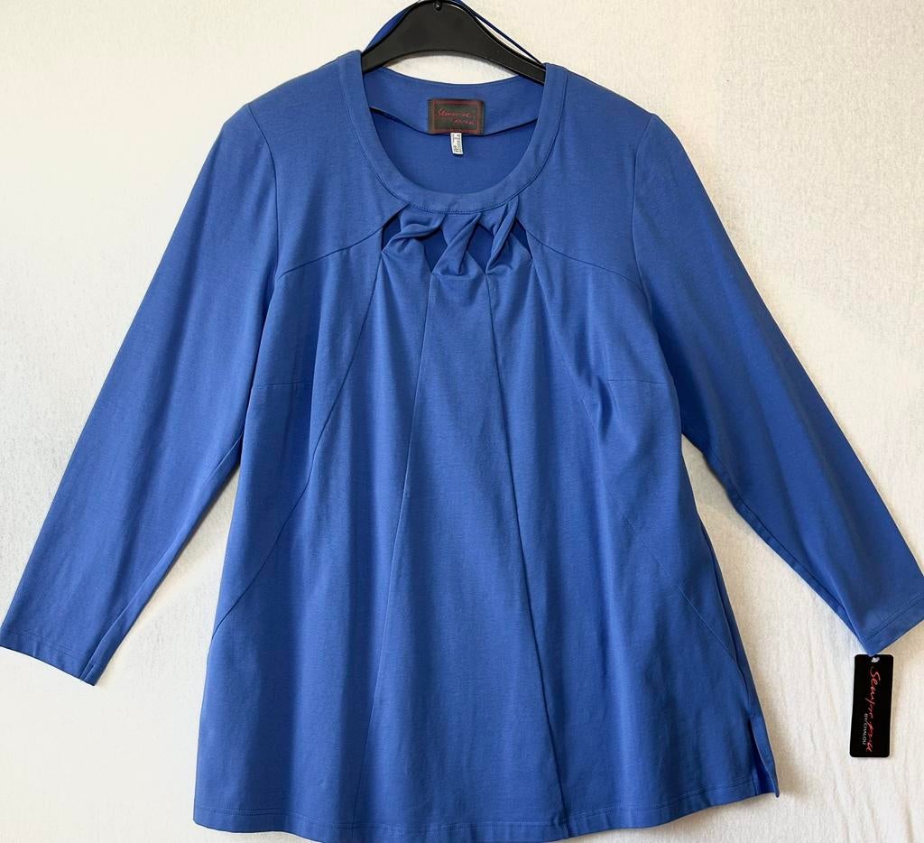 Sempre Piu mooie stretch tuniek 46, Verzenden, Nieuw, Blauw, Blouse of Tuniek