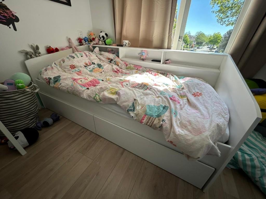 Kinderbed 200x90, Kinderen en Baby's, Kinderkamer | Bedden, Zo goed als nieuw, 180 cm of meer, 100 cm of meer, Lattenbodem, Ophalen