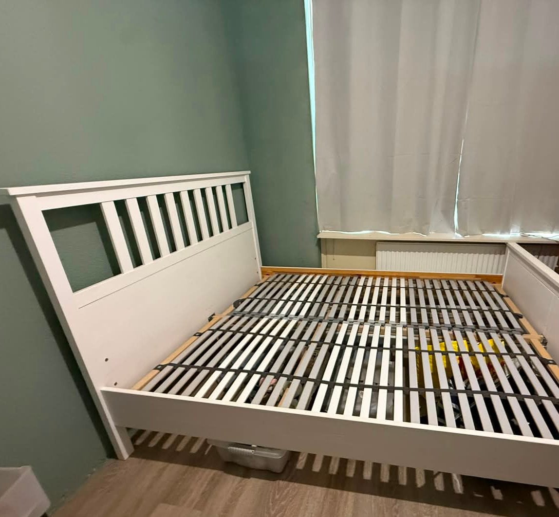 Bed 160 x 200, Ophalen, Tweepersoons, Zo goed als nieuw, 160 cm