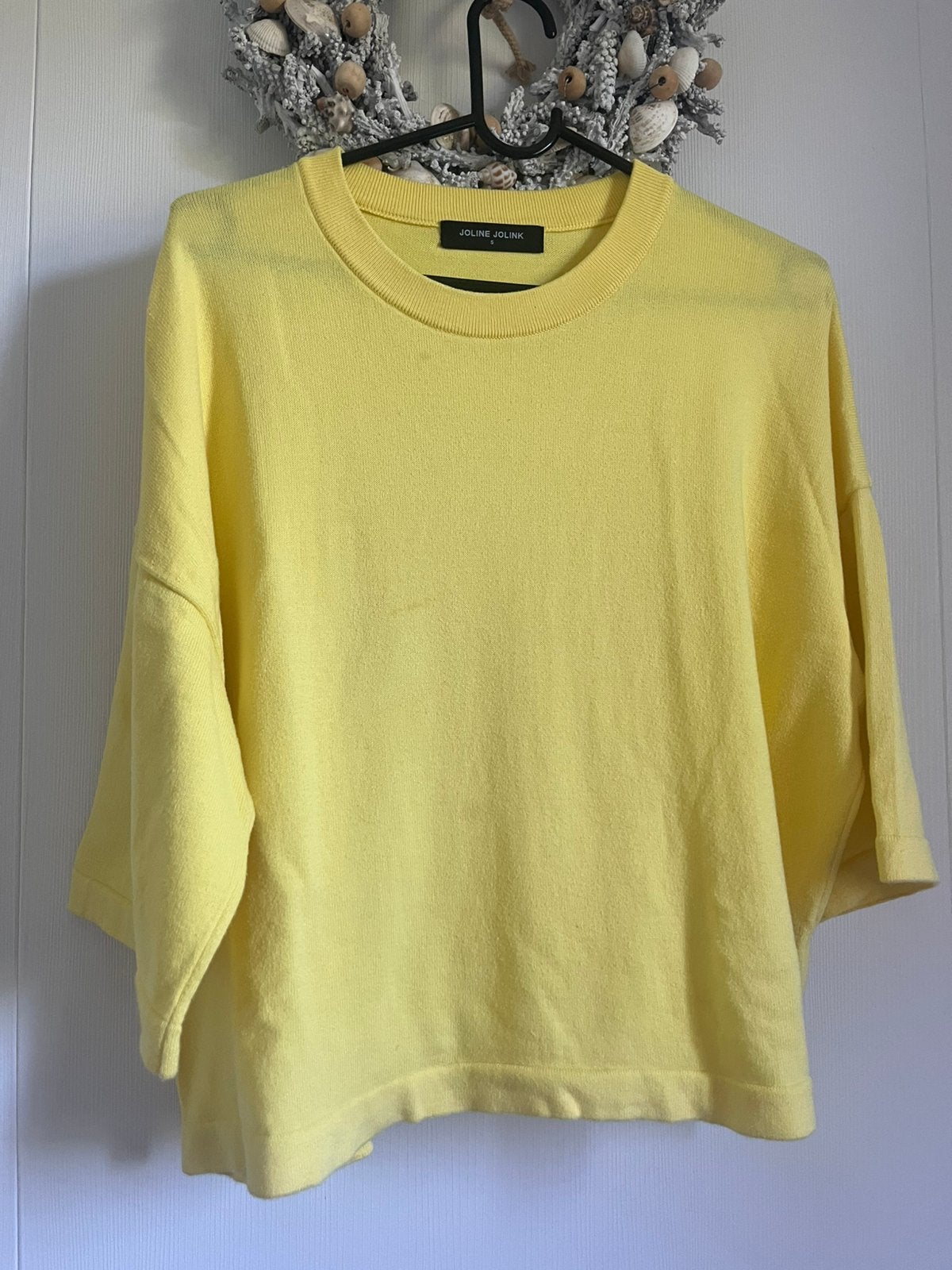 Joline Jolink damestop Dose, geel, S, Kleding | Dames, Ophalen of Verzenden, Zo goed als nieuw, Geel, Korte mouw
