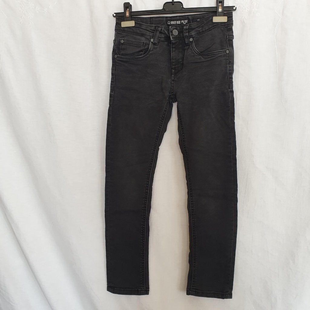 Zwarte spijkerbroek, stretch. Mt 146/152. Merk Street Rebel, Broek, Meisje, ., Ophalen of Verzenden