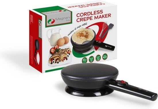 Crêpesmaker - Anti-aanbaklaag - Pannenkoekenpan - 800 W, Ophalen of Verzenden, Nieuw, Overige materialen, Koekenpan of Braadpan