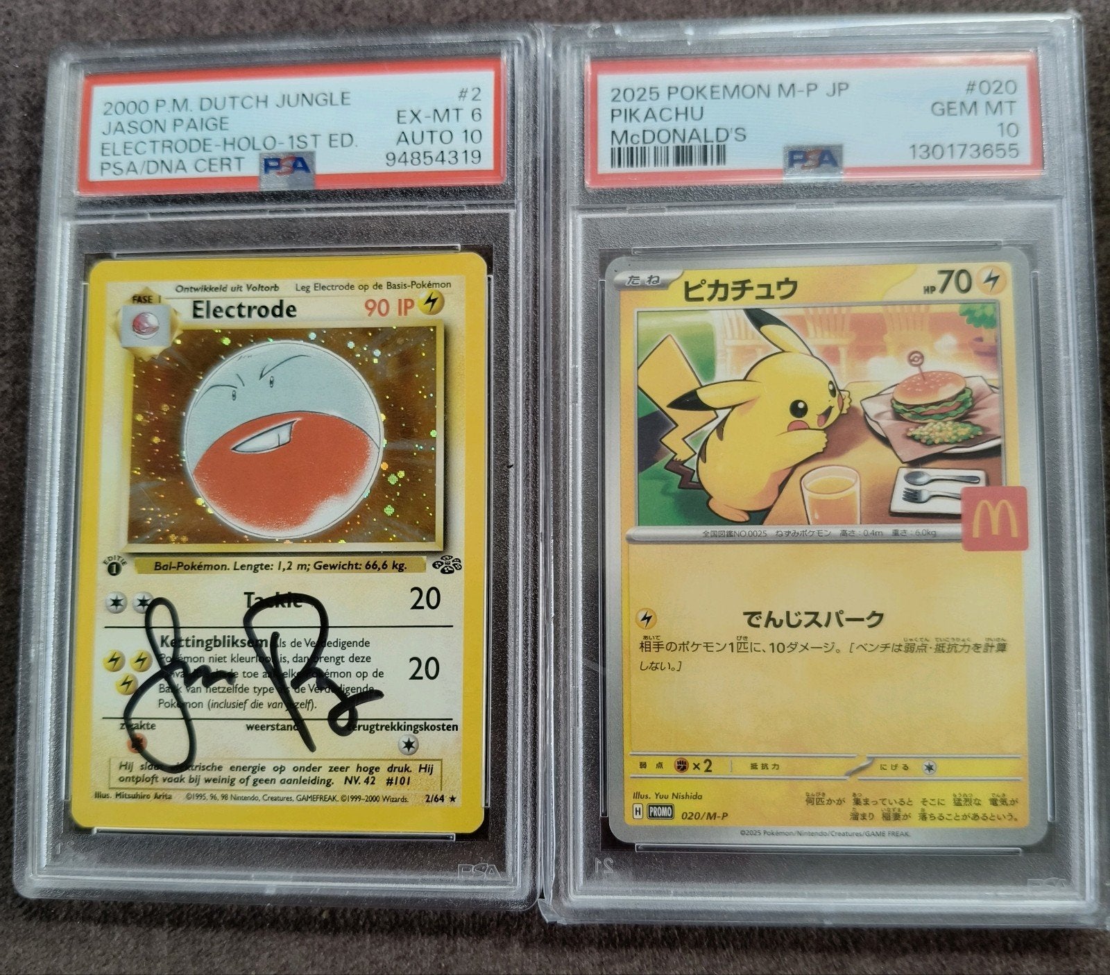 PSA Gegrade Pokémon Kaarten: Electrode  Pikachu Jason Paige!