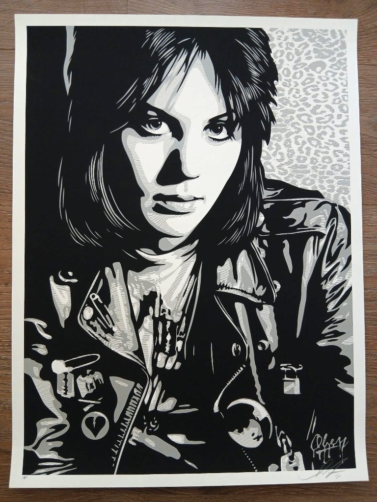 Shepard Fairey zeefdruk Joan Jett The runaway zgan, Verzenden