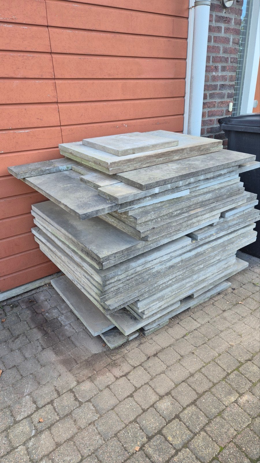 Chinees Hardsteen 25 - 26 m2, Ophalen, Gebruikt, Terrastegels, Natuursteen