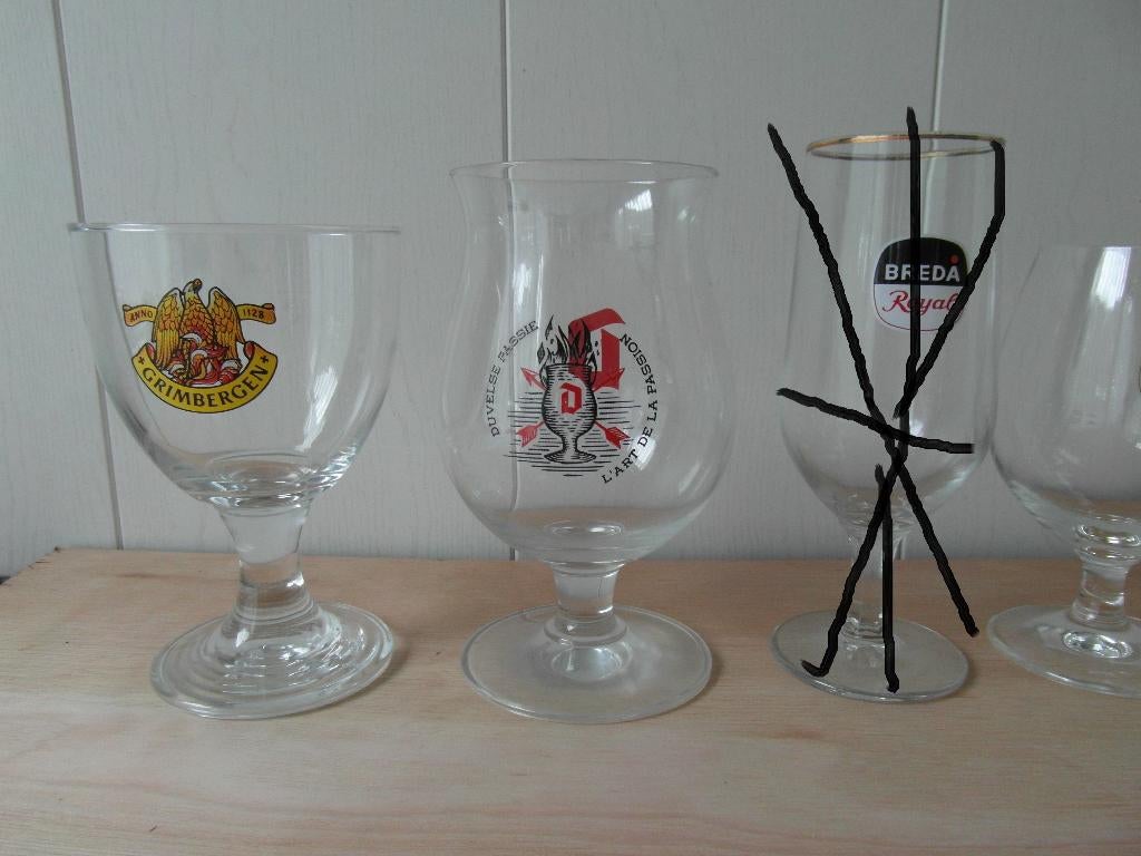 bierglazen Duvel,Brand,Grimbergen,Heineken,Leffe, Ophalen of Verzenden, Nieuw, Bierglas