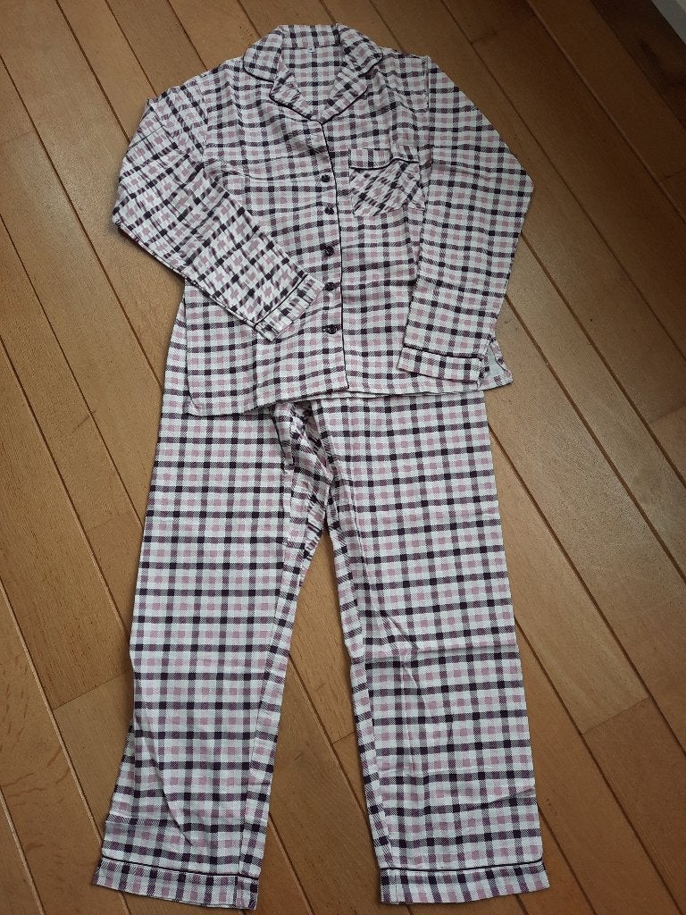 Pyjama - roze wit paars ruit - flanel - maat M - nieuw -, Kleding | Dames, Pyjama's, Ophalen of Verzenden, Nieuw, Maat 38/40 (M)