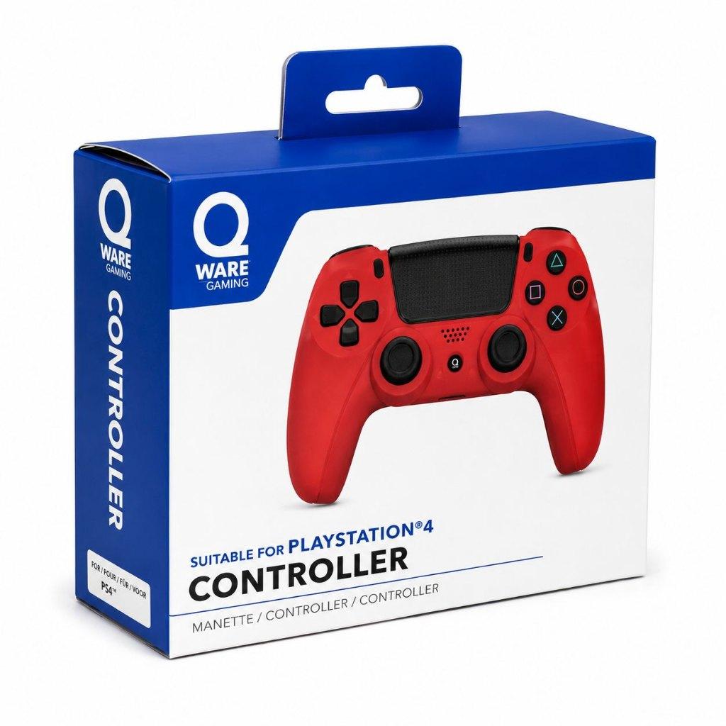 Qware PS4 controller RED | NIEUW