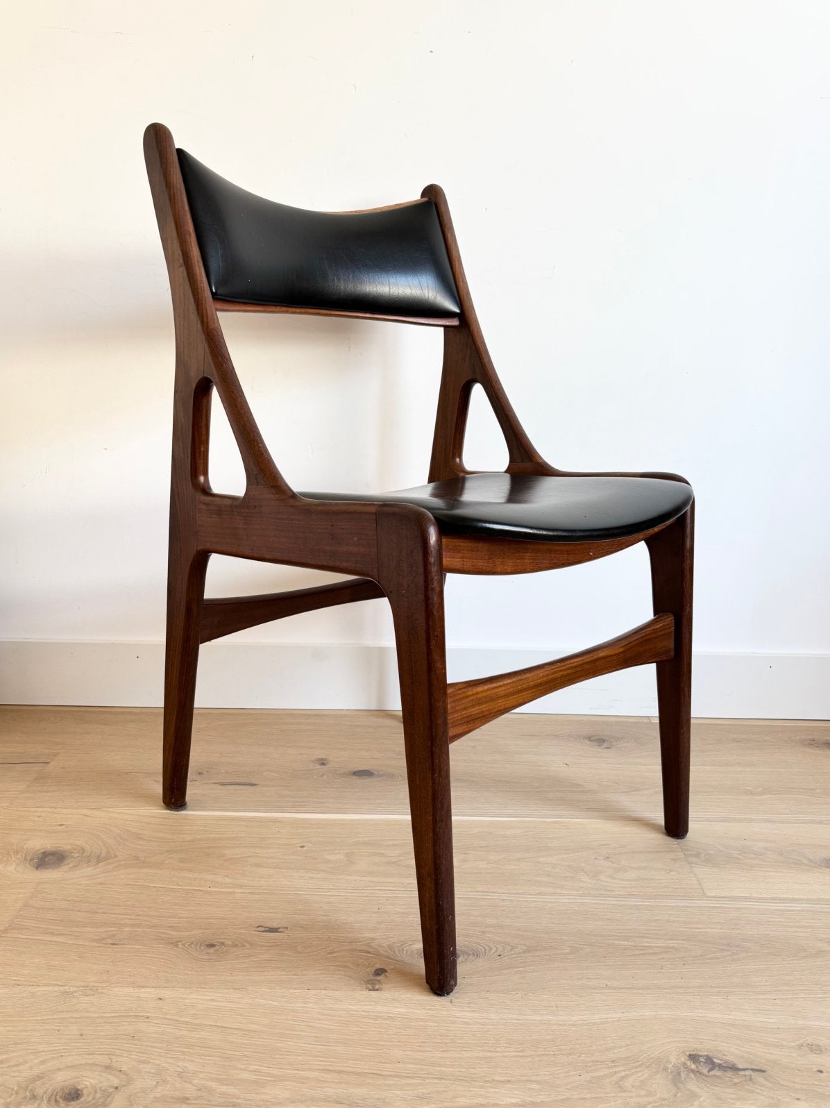 Vintage, Deens design eetkamer stoel uit de jaren 60/70, Ophalen, Gebruikt, -, Zwart