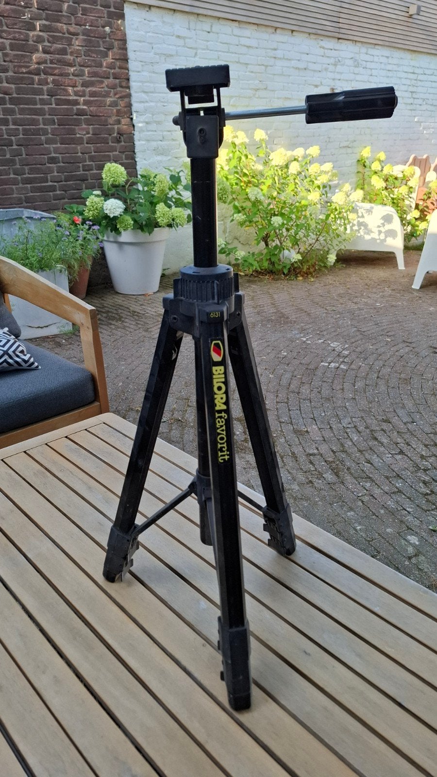 Bilora Favorit 6131 Driepoot Statief - Gebruikt, Gebruikt, 125 cm of minder, Bilora, Snelkoppelingsplaat
