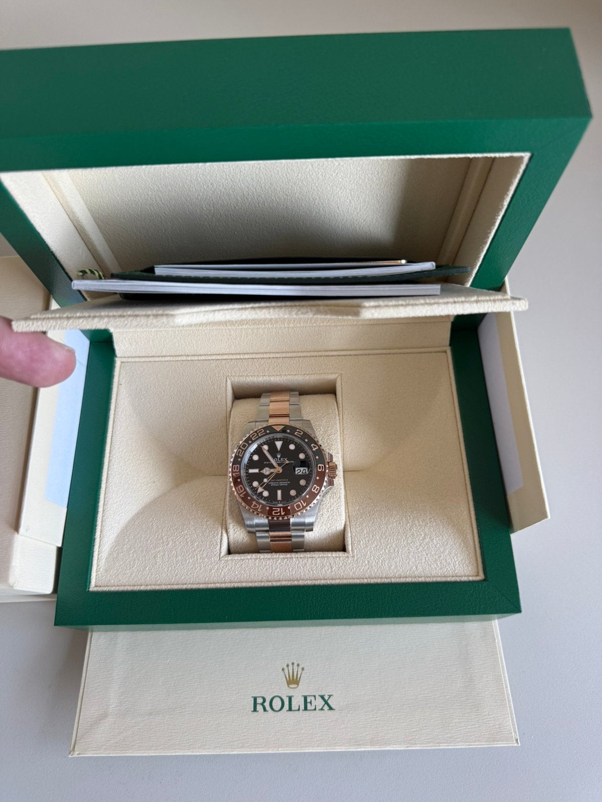Te koop nieuwe Rolex GMT master II Rootbeer, Sieraden, Tassen en Uiterlijk, Horloges | Heren, Ophalen, Staal, Rolex, Polshorloge