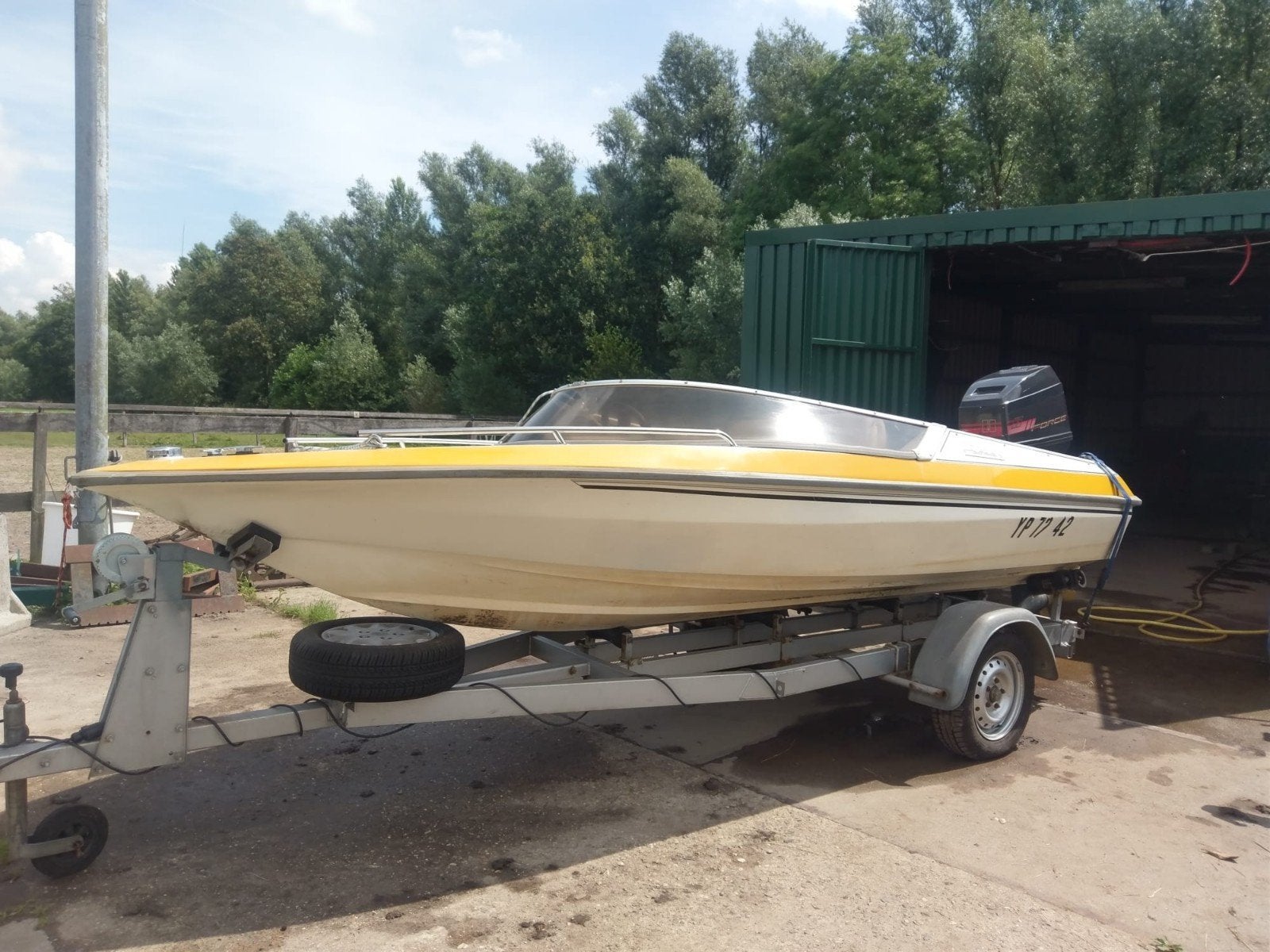 mooie speedboot aangeboden, Ophalen, Overige merken, 70 tot 120 pk, Buitenboordmotor