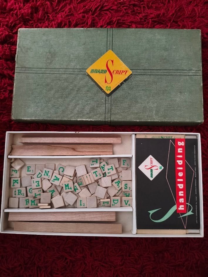 Vintage bordspel Board Script, Ophalen of Verzenden, Gebruikt