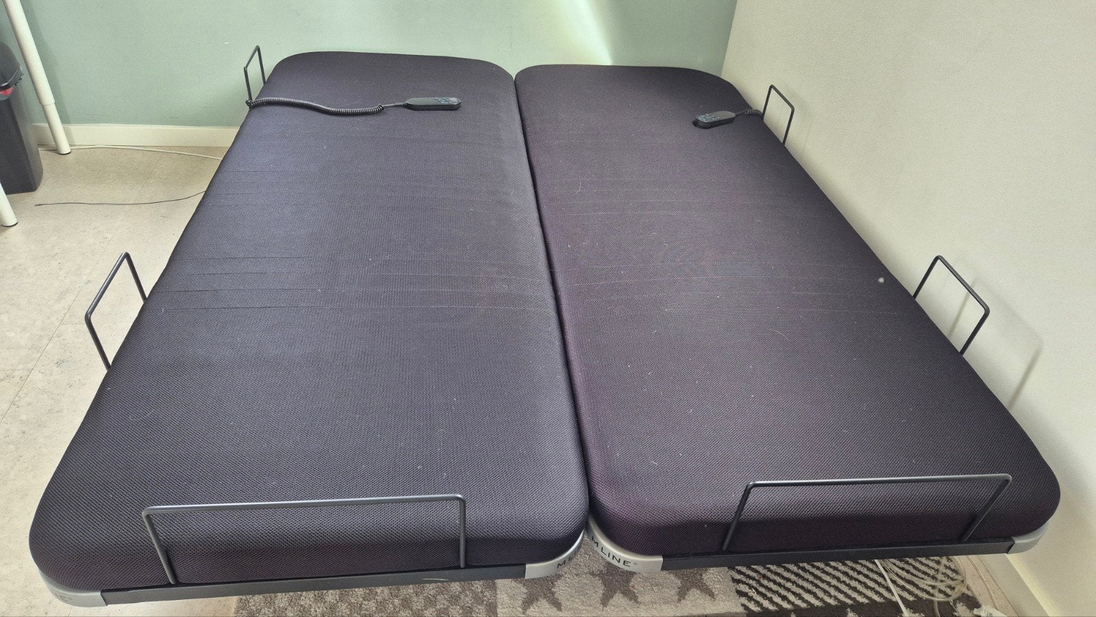 M-Line verstelbare bedbodems (2x eenpersoons), Ophalen, Zwart, Tweepersoons, 80 cm
