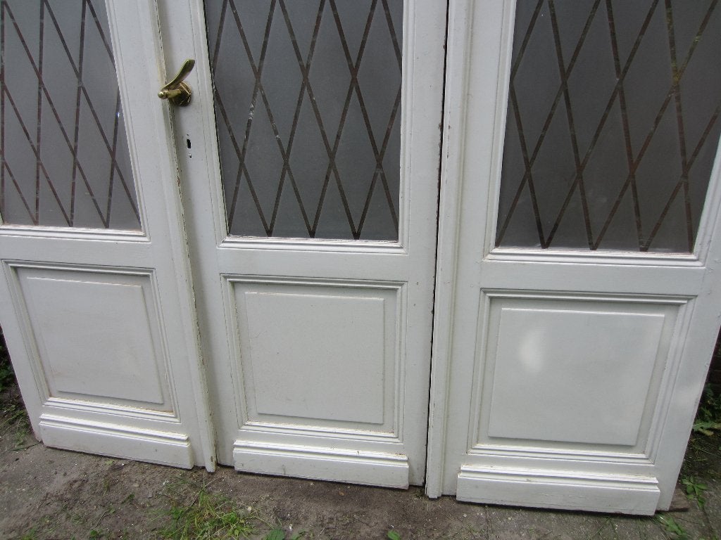 270hx195br Driedlg. deurenset prachtig glas scheidingswand, Ophalen