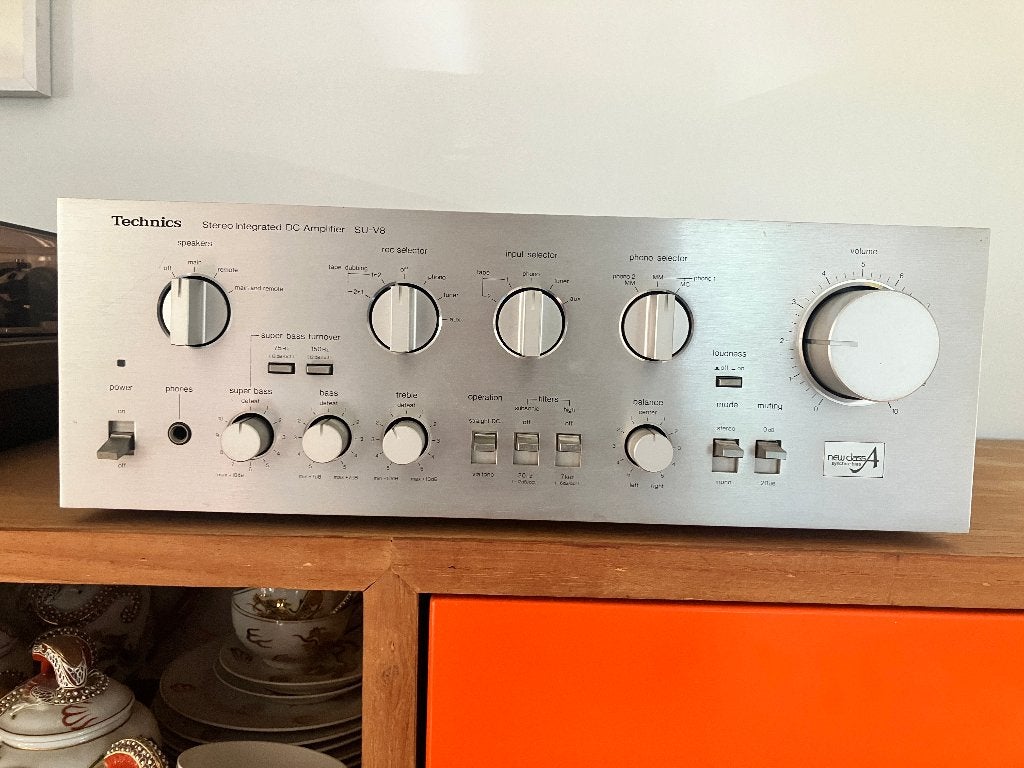Technics versterker SU-V8, Gebruikt, 60 tot 120 watt, Stereo, Ophalen