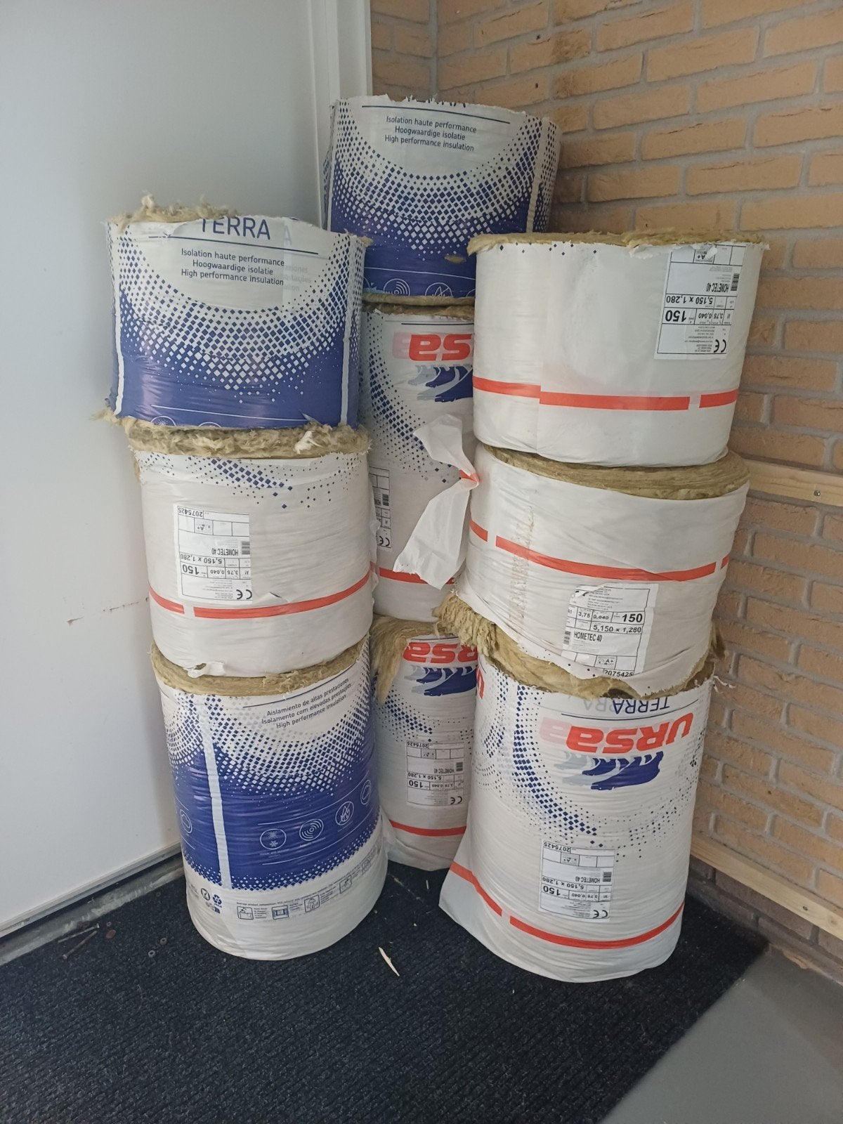 restanten glaswol, Ophalen, 12 cm of meer, Nieuw, Muurisolatie