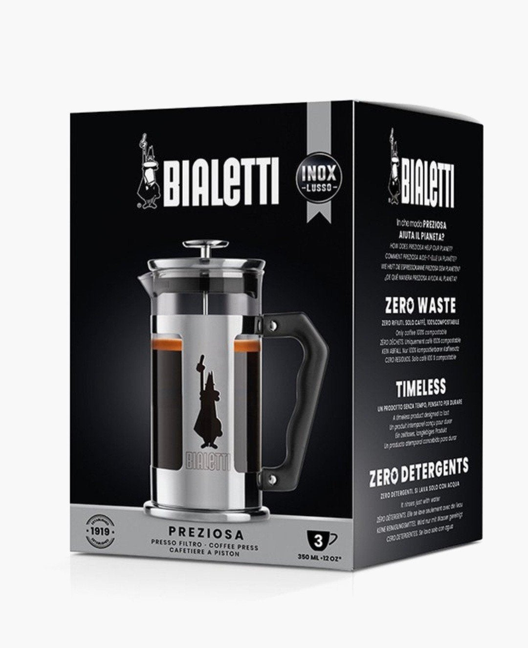 Bialetti Preziosa French Press - 350 ml nieuw in doos, Overige modellen, Nieuw, Gemalen koffie, Ophalen of Verzenden