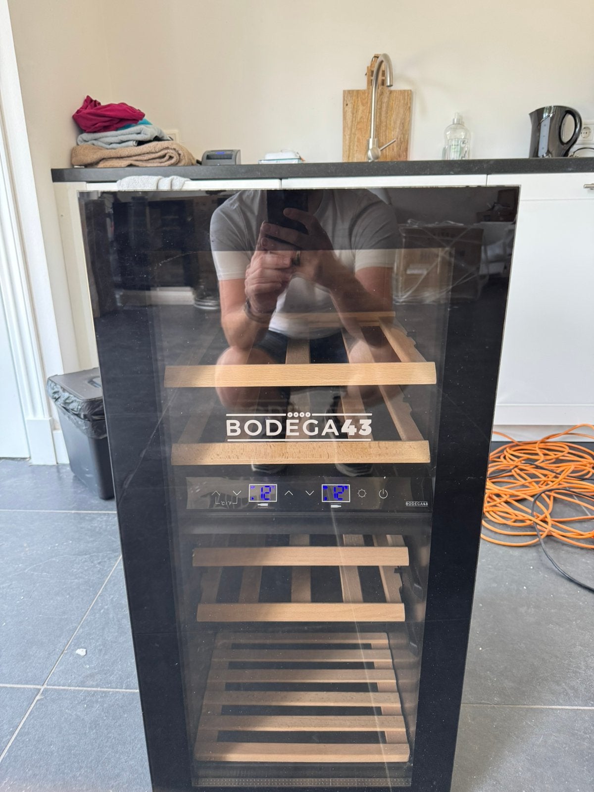 Bodega43 22 flessen wijnklimaatkast, 2 zones led, Ophalen, 15 tot 25 flessen, Nieuw, Overige materialen