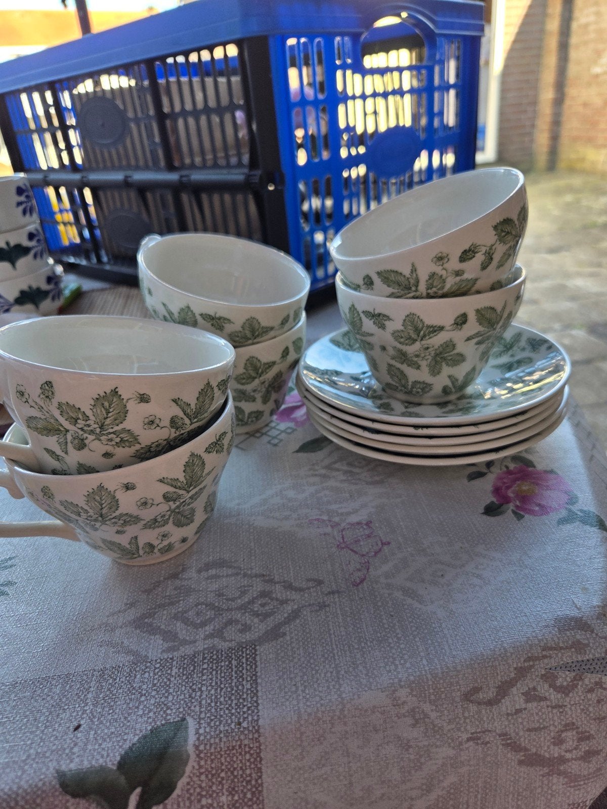 Churchill Aardbei Kop en Schotel Set - Vintage Servies, Ophalen, Gebruikt