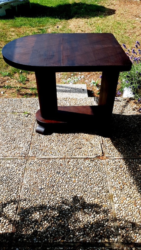 Art Deco Muurtafel donker eikenhout. De maten zijn Lang 74, Antiek en Kunst, Antiek | Meubels | Tafels, Ophalen
