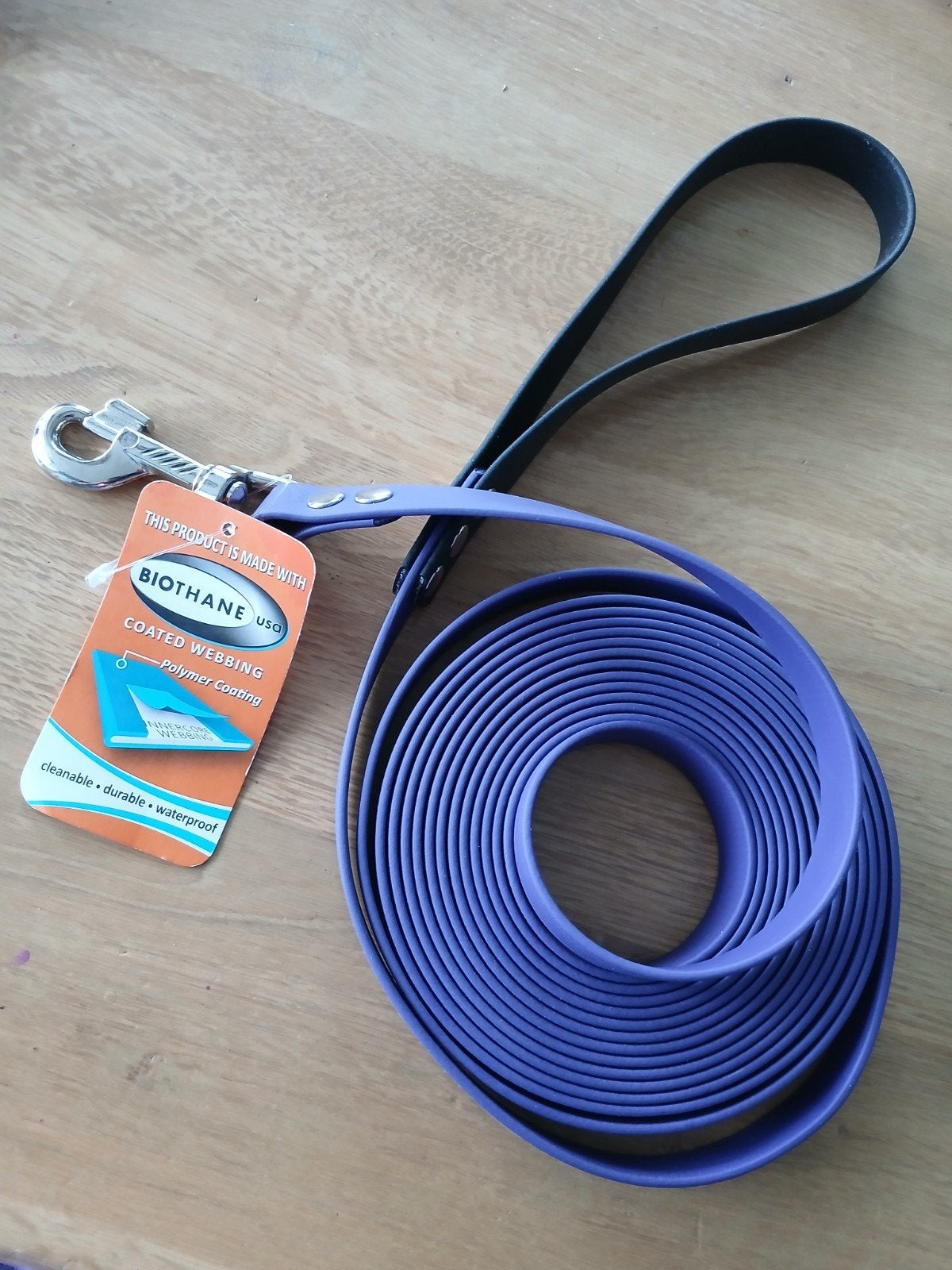 Hondenriem Biothane. nieuw. 5m. paars., Ophalen of Verzenden, Nieuw