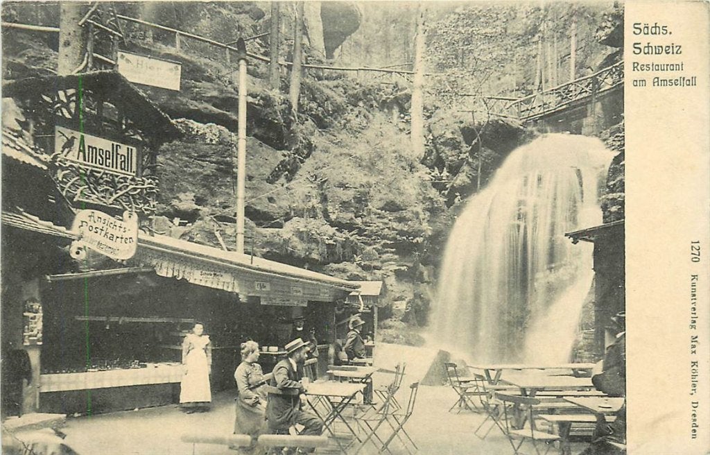 379-032-005 Sachs Schweiz Restaurant am Amselfall, Verzenden, Voor 1920, Duitsland