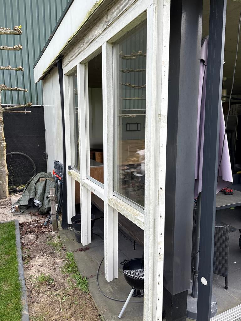 Gratis af te halen Houten kozijn, B2315mm x H1500mm, Ophalen, Gevelraam of Ruit, Gebruikt, 120 tot 160 cm
