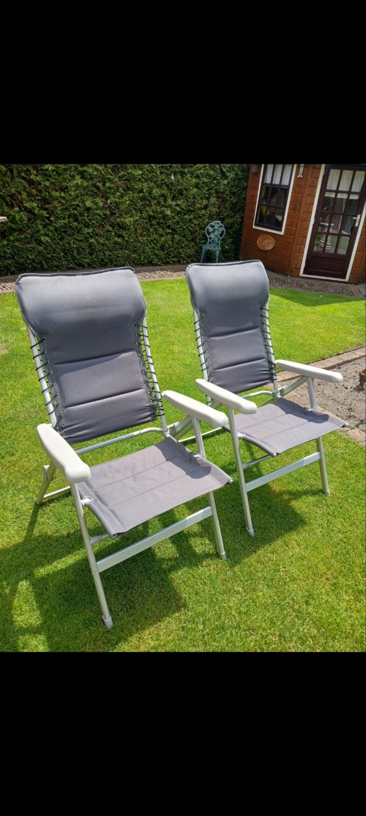 2 campingstoelen en een Crespo tafel, Caravans en Kamperen, Ophalen, Gebruikt, Campingstoel