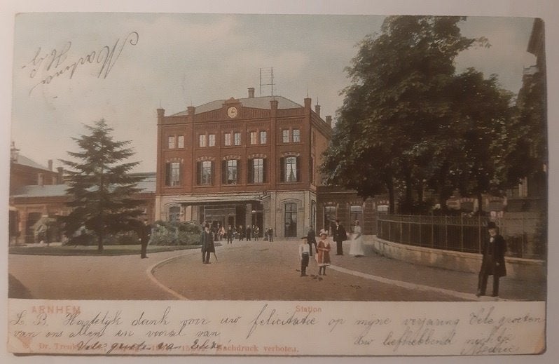 AK - Arnhem - station (1905), Verzenden, Voor 1920, Gelopen, Gelderland