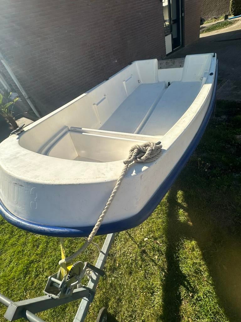 Sloep/boot/Wato 300 boot + trailer (365 cm), Watersport en Boten, Ophalen of Verzenden, Zo goed als nieuw, Benzine, 120 tot 200 pk