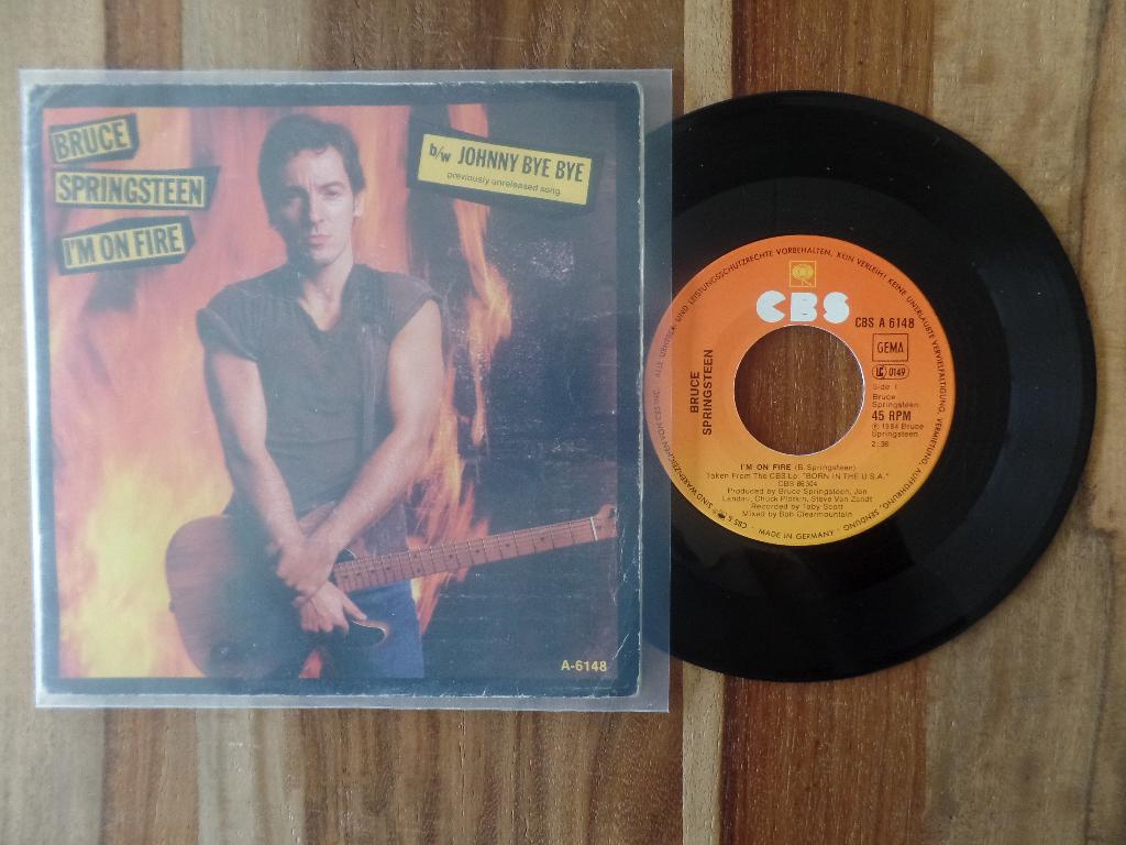 single  Bruce Springsteen - I'm On Fire, Gebruikt, 7 inch, Ophalen of Verzenden, Rock en Metal