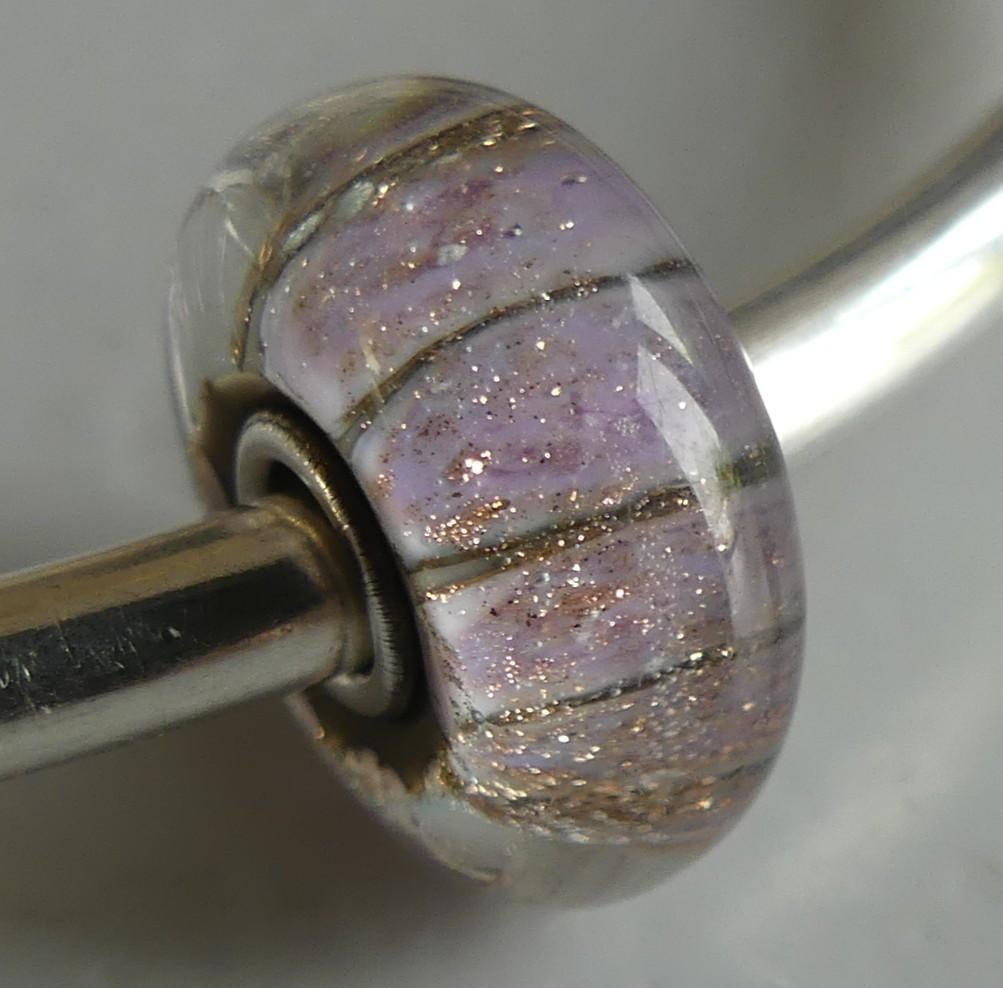 Trollbeads ROZE HOORNSCHELP, Gebruikt, -, Verzenden, -