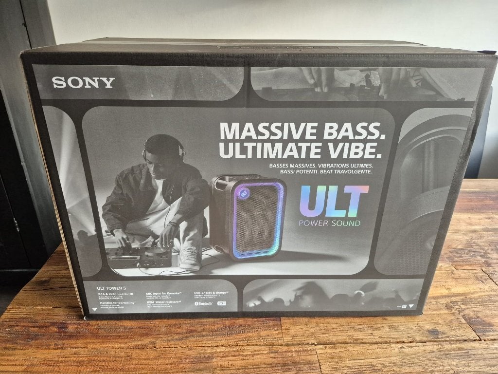 Sony ULT Tower 5, Audio, Tv en Foto, 150 watt of meer, Bluetooth, Party speaker, Nieuw