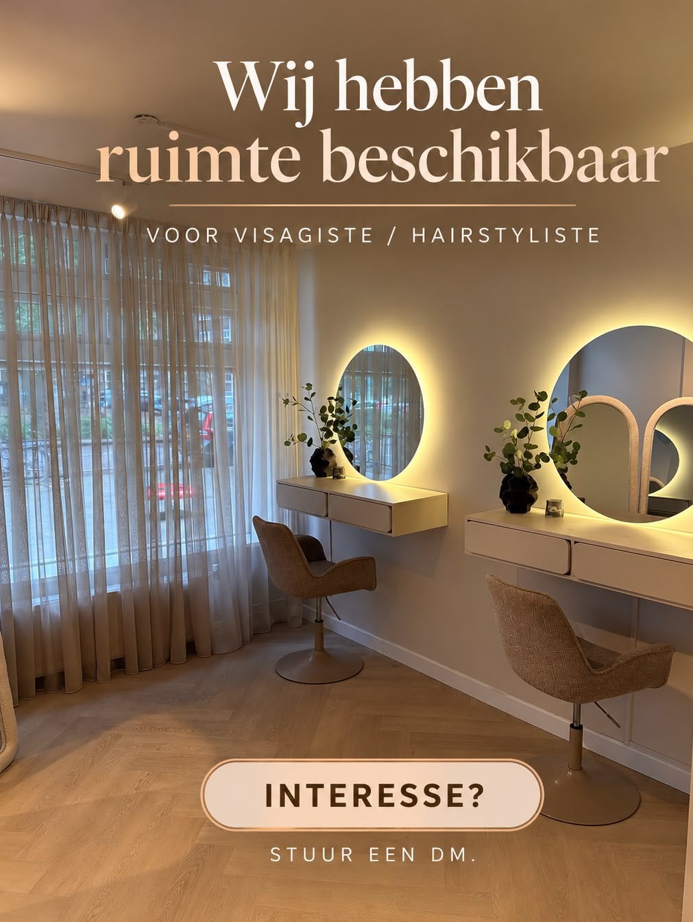 Ruimte voor Visagie en of Haarstyliste amsterdam, Ophalen of Verzenden