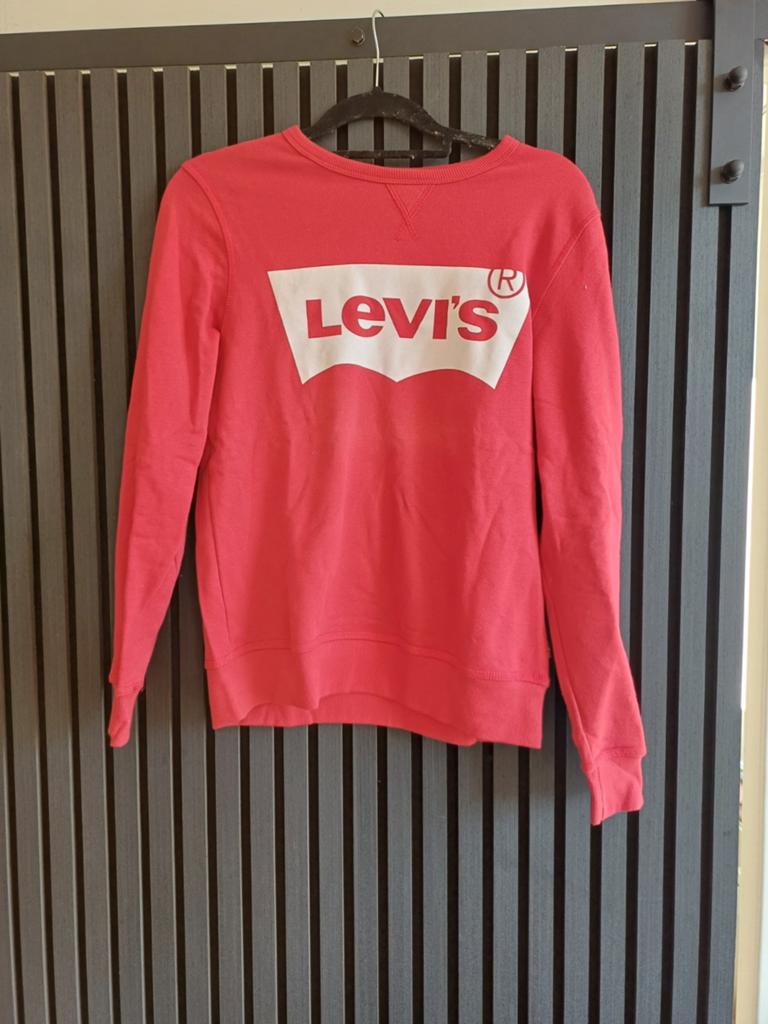 Levi's sweater rood met groot logo - Maat 14 (XS), Ophalen of Verzenden, Zo goed als nieuw, Maat 34 (XS) of kleiner, Levi's