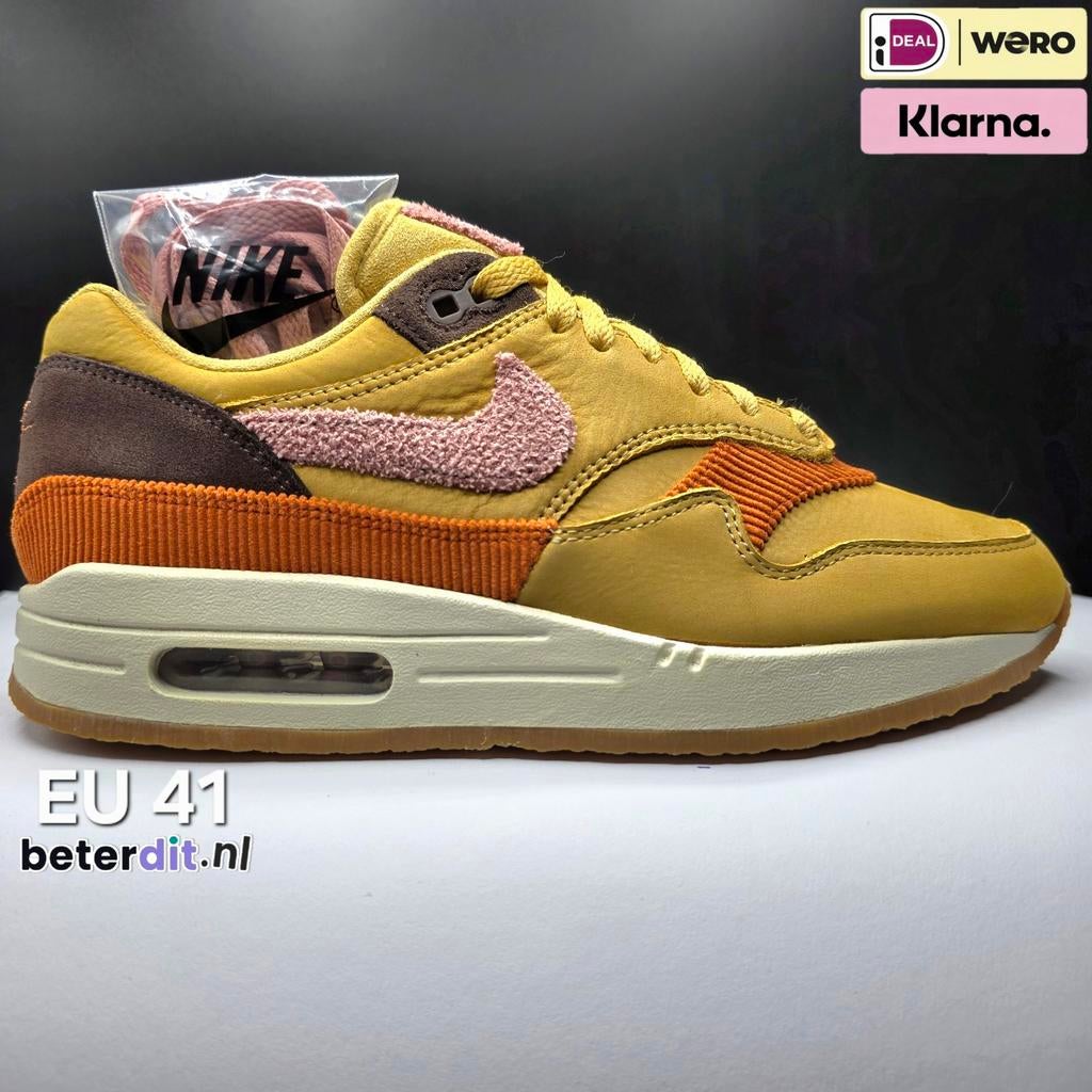 Nike Air Max 1 'Crepe Wheat Gold Rust Pink'
Maat: 41, Kleding | Heren, Schoenen, Ophalen of Verzenden, Nike, Nike, Nike