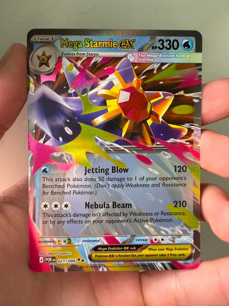 Mega Starmie EX, Ophalen of Verzenden, Zo goed als nieuw