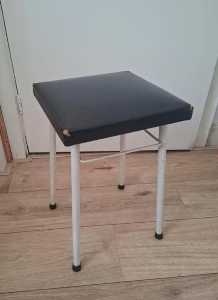 Vintage Brabantia kruk tafeltje, Ophalen, Hout