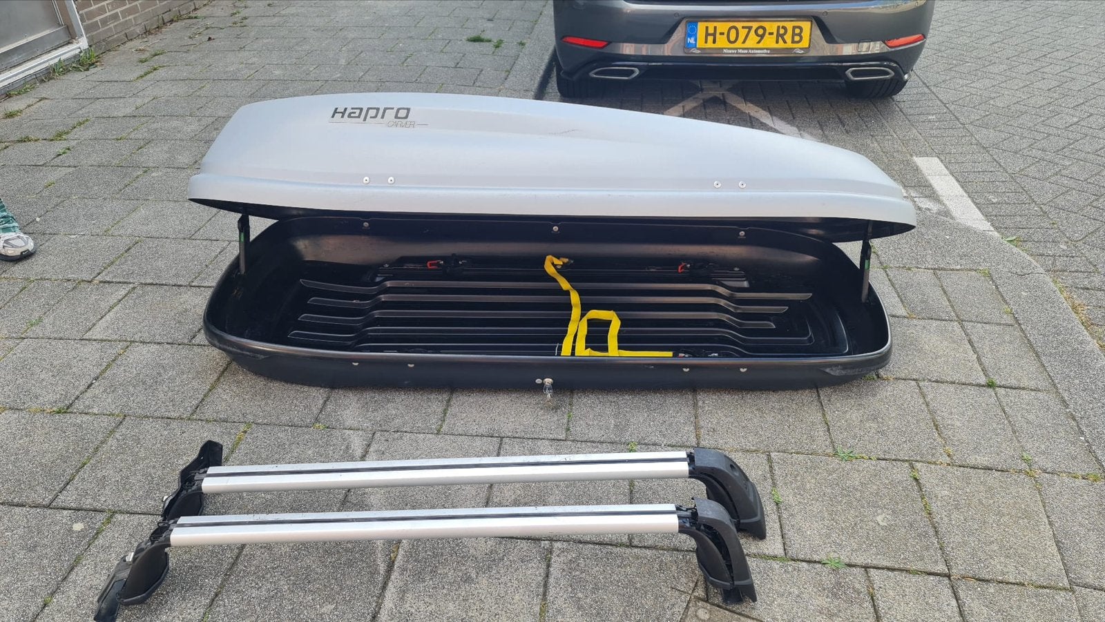 Hapro Carver dakkoffer met VW dakdragers, Ophalen, Gebruikt