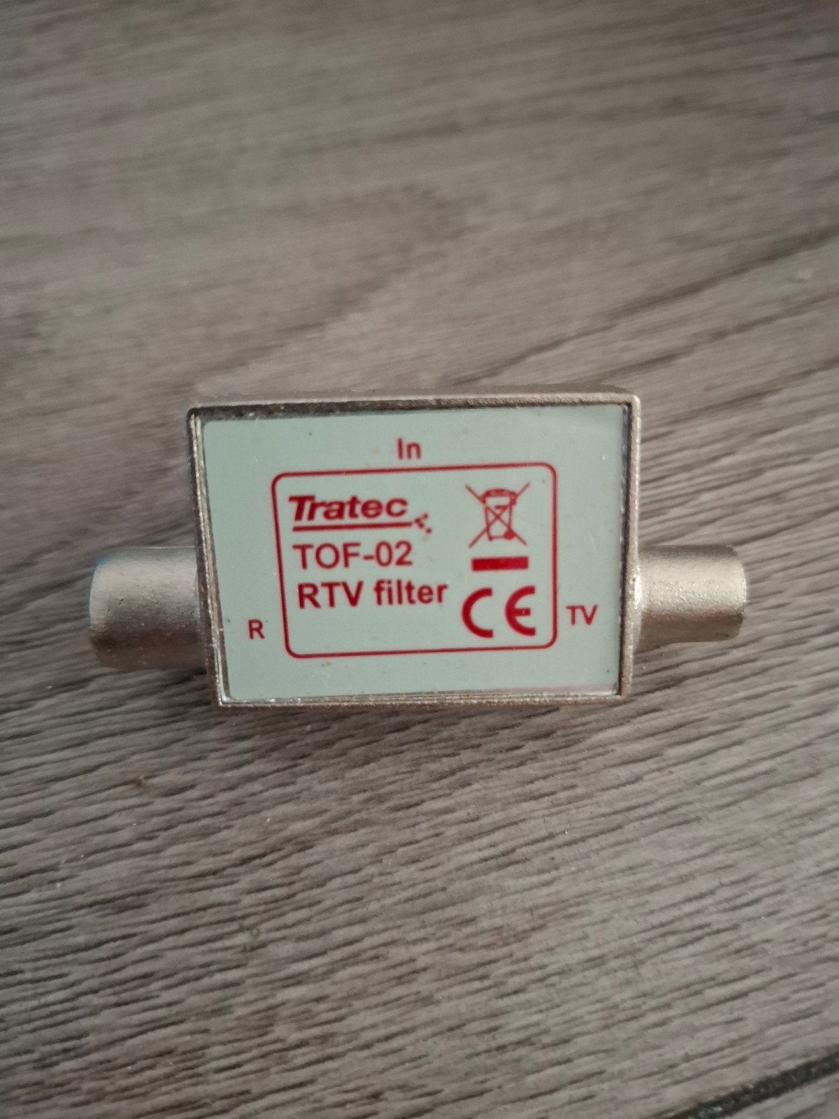 Tratec TOF-02 RTV filter - Coaxiale kabel splitter, Ophalen of Verzenden, Zo goed als nieuw, Minder dan 2 meter, Coaxiale kabel