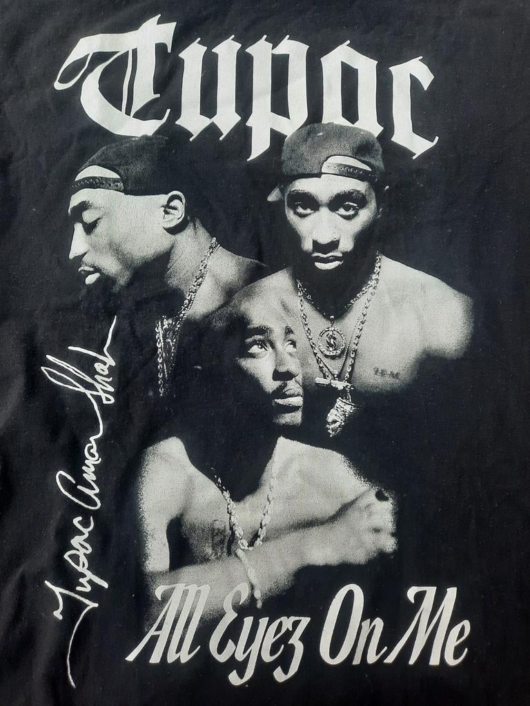 Tupac / 2Pac, All Eyez On Me T-shirt maat M, Maat 38/40 (M), Zwart, Ophalen of Verzenden, Korte mouw