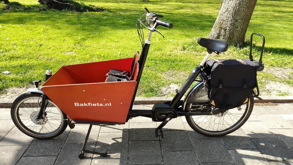 Te koop elektrische bakfiets, Fietsen en Brommers, Fietsen | Bakfietsen, Elektrisch, Zo goed als nieuw, 2 kinderen, Trommelrem