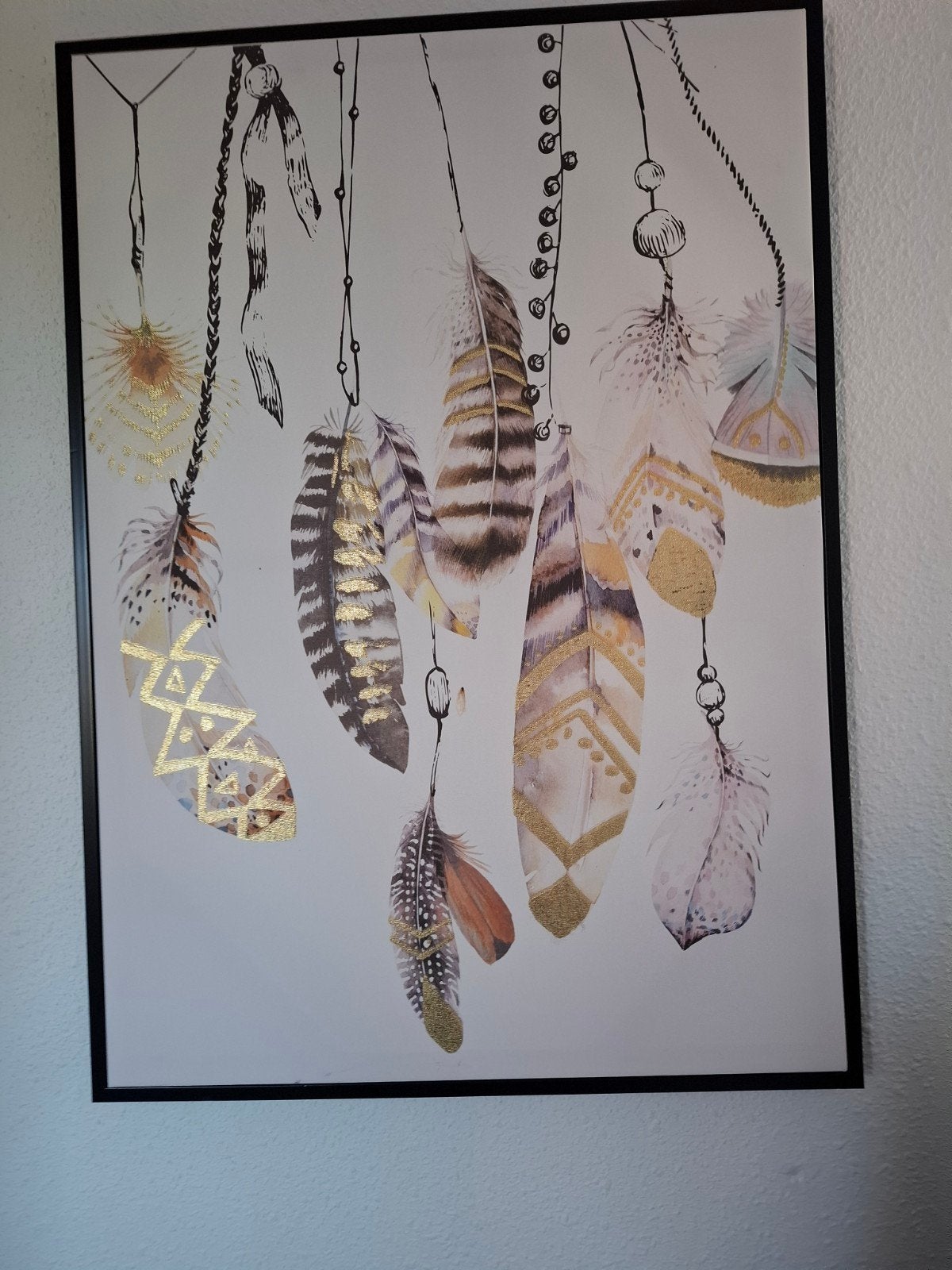 Canvas met afbeelding veren, Ophalen, 50 – 75, Gebruikt, Print