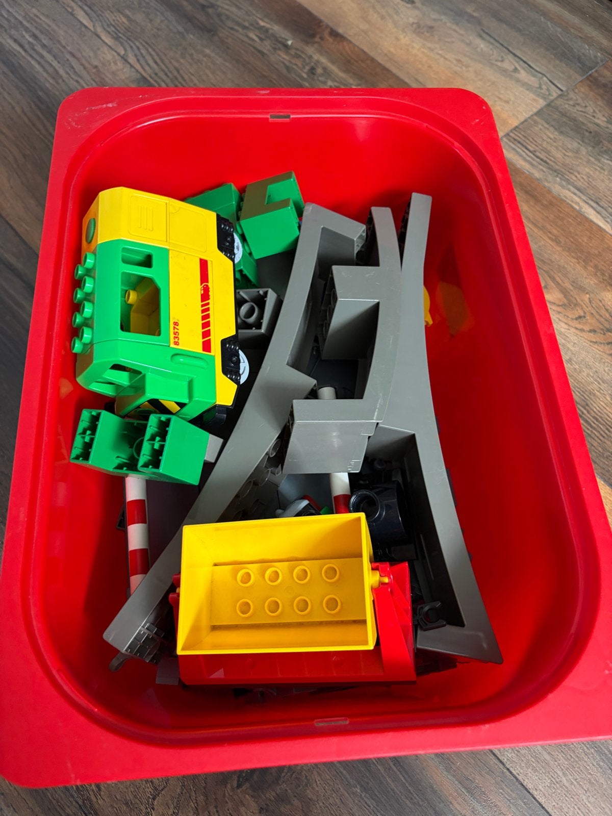 LEGO Duplo uitbreidingsset met gereviseerde trein en rails e, Ophalen, Gebruikt, Losse stenen, Duplo