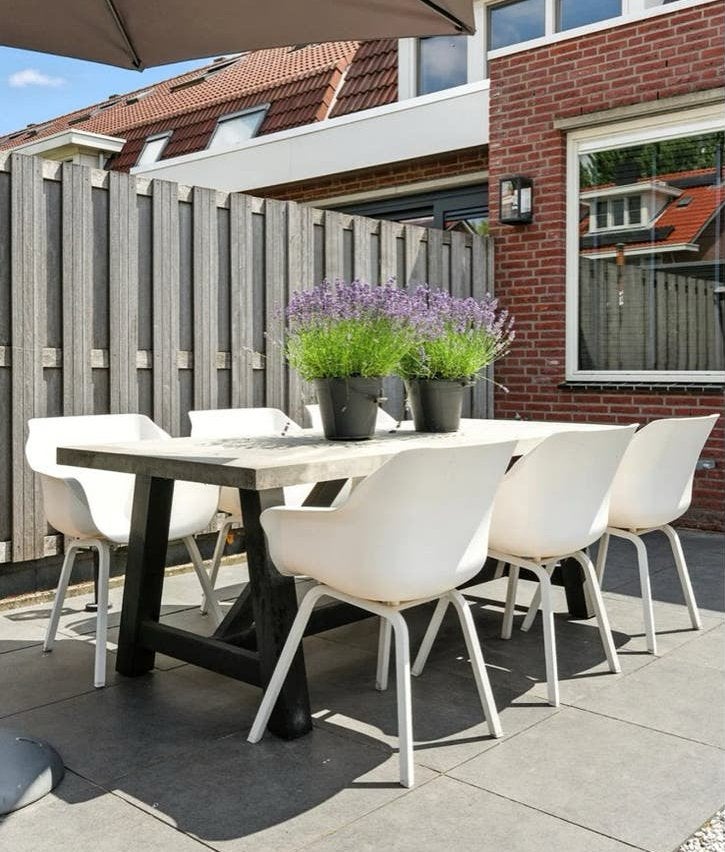 Witte Hartman stoelen(6), Ophalen, Zo goed als nieuw, Rechthoekig, Overige materialen