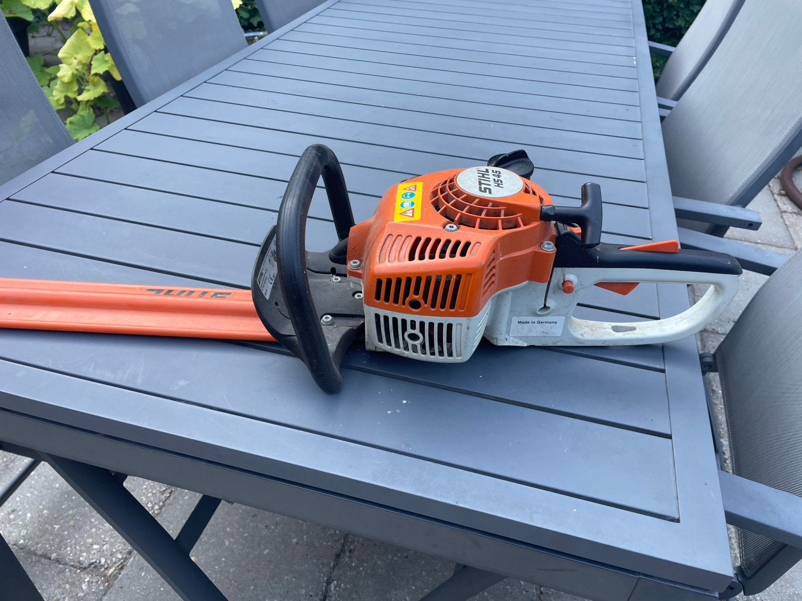 Stihl heggeschaar HS45, Tuin en Terras, Ophalen, Zo goed als nieuw, Benzine