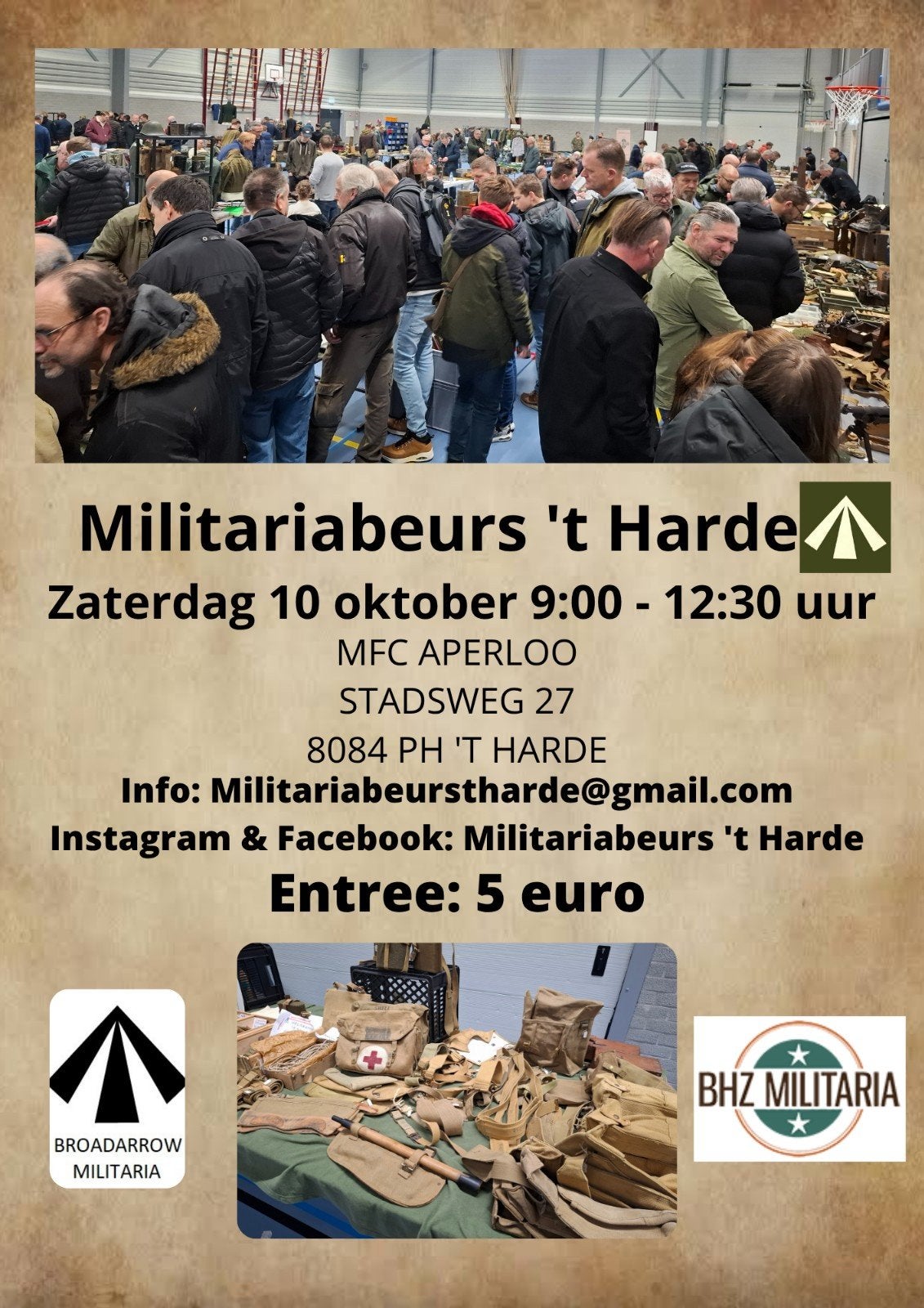 Militariabeurs 't Harde, Verzamelen, Ophalen
