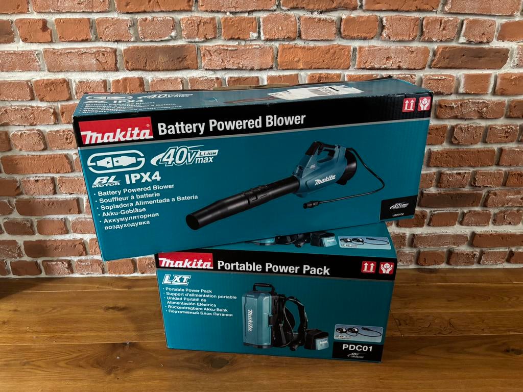 Makita Bladblazer met rugzak ZONDER losse accu, Ophalen of Verzenden, Nieuw, Accu, Ruggedragen