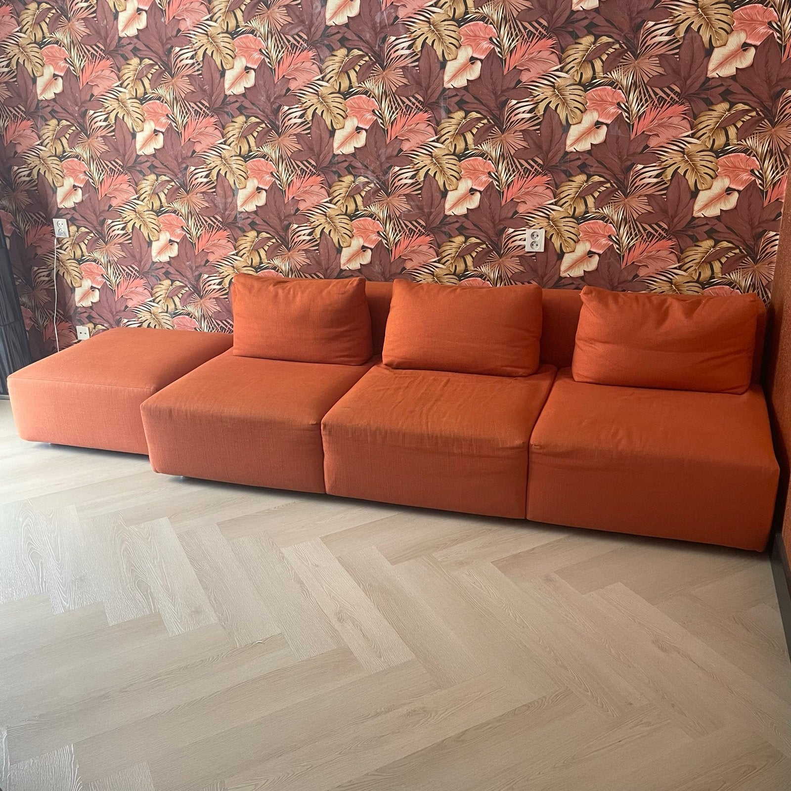 Minotti Braque bank - Modulair en Stijlvol Design, Gebruikt, 100 tot 125 cm, Hoekbank, 300 cm of meer